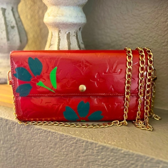 Louis Vuitton Handbags - Louis Vuitton Monogram Vernis Sarah Long Bifold Wallet handpainted crossbody
